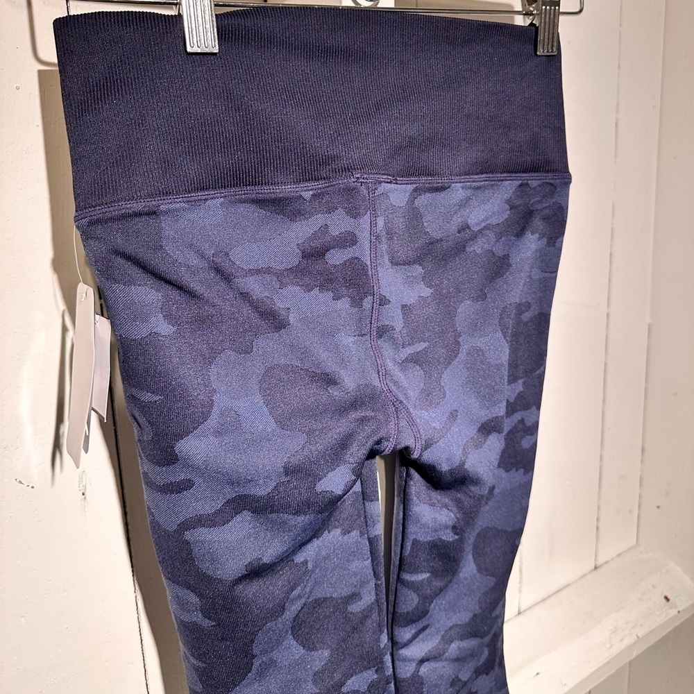 Splendid Studio Navy Blue Camouflage Ankle Heigh Leggings Camo Women’s Small - Picture 3 of 10